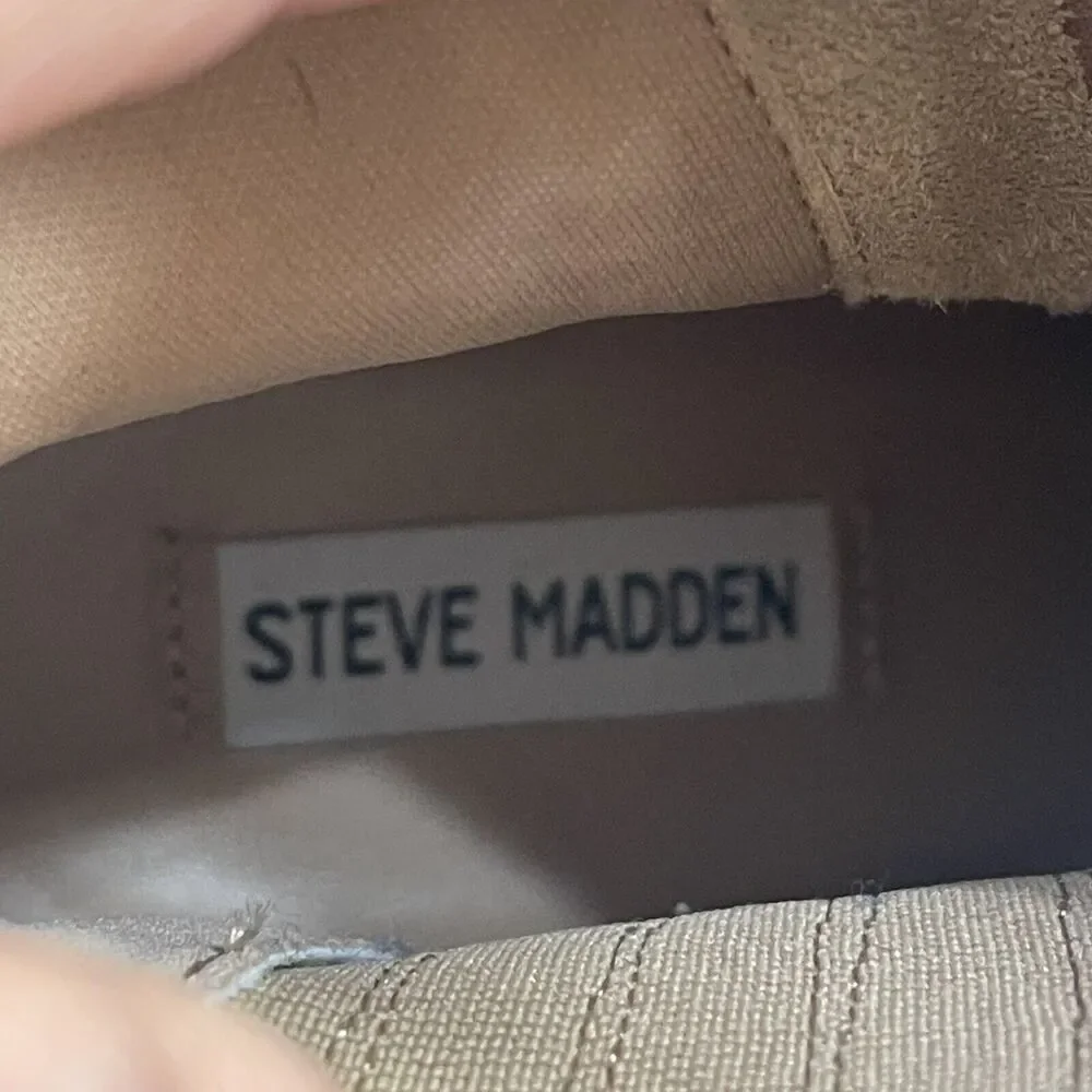 Steve Madden Womens Searches Boot Sand Suede Size 11 M New Without Box